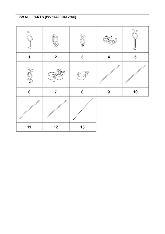 Samsung WV60A9900AV/A5-00 small parts diagram