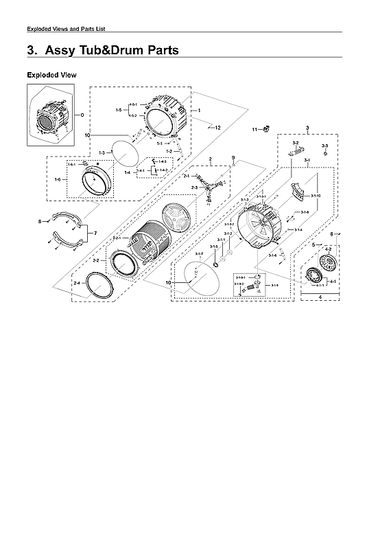 Samsung WF42H5000AW/A2-11 tub & drum parts diagram