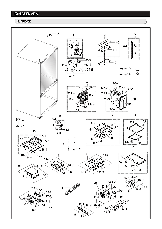 Samsung RF263BEAESR/AA-05 refrigerator parts diagram