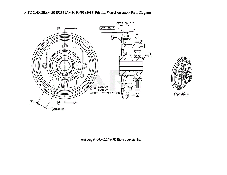 Craftsman CMXGBAM1054543 friction wheel assy parts diagram