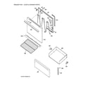GE RB525DP1WH door & drawer parts diagram