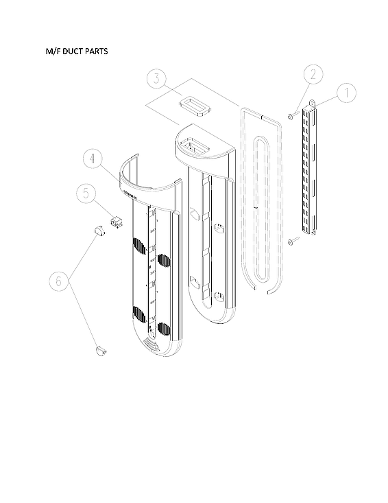 Kenmore 11161212614 m/f duct parts diagram