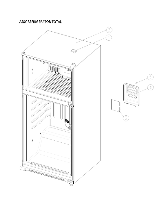 Kenmore 11161212614 assy refrigerator total diagram