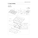 Samsung NX60A6511SS/AA-01 cooktop assy diagram