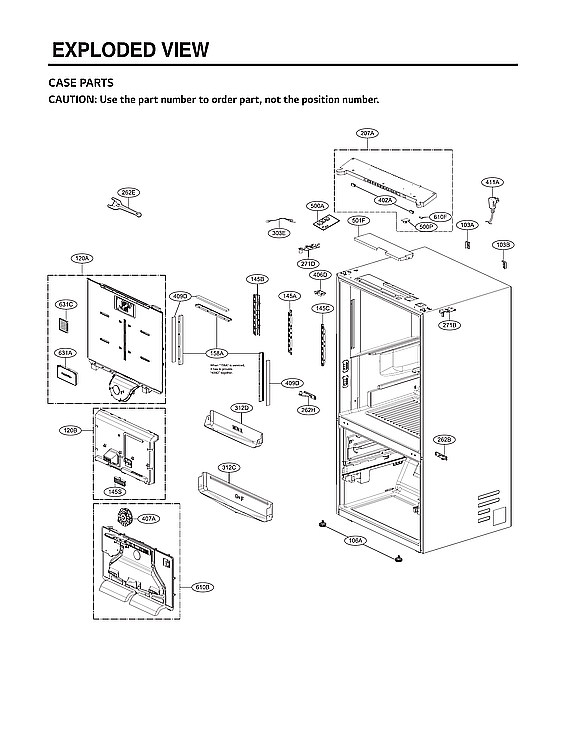LG SRFVC2416S/00 case parts diagram