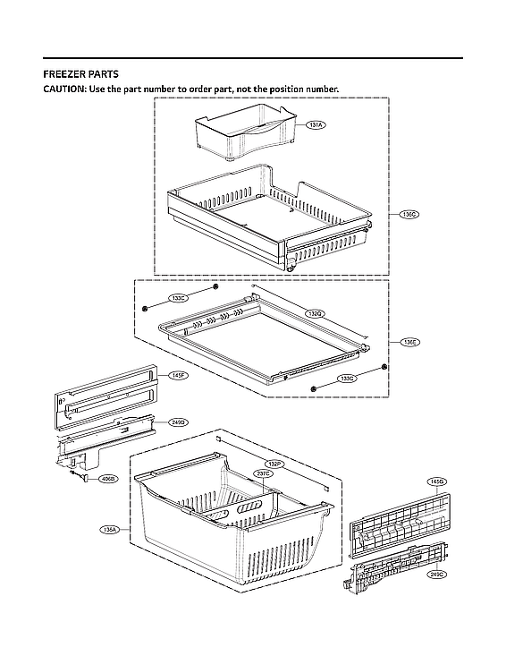 LG SRFVC2416S/00 freezer parts diagram