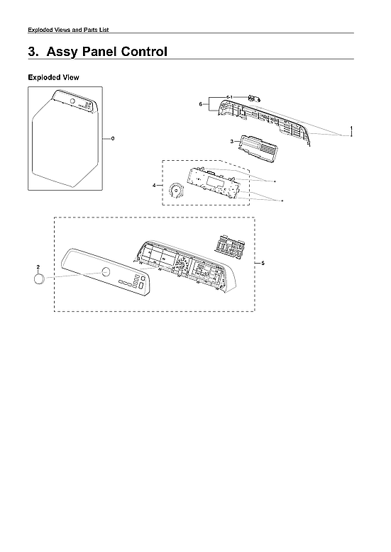Samsung WA45T3400AV/A4-00 control panel assy diagram