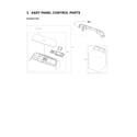 Samsung WA50R5200AW/US-03 control panel assy diagram