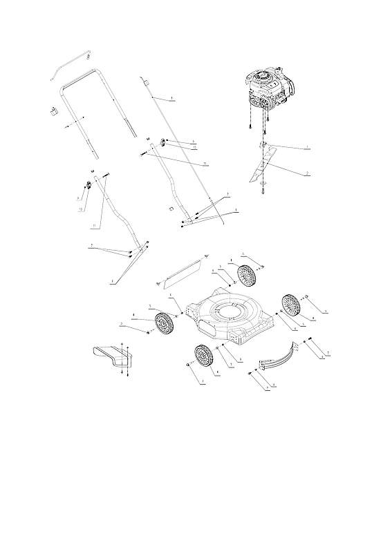 Senix LSPG-L2 lawn mower diagram
