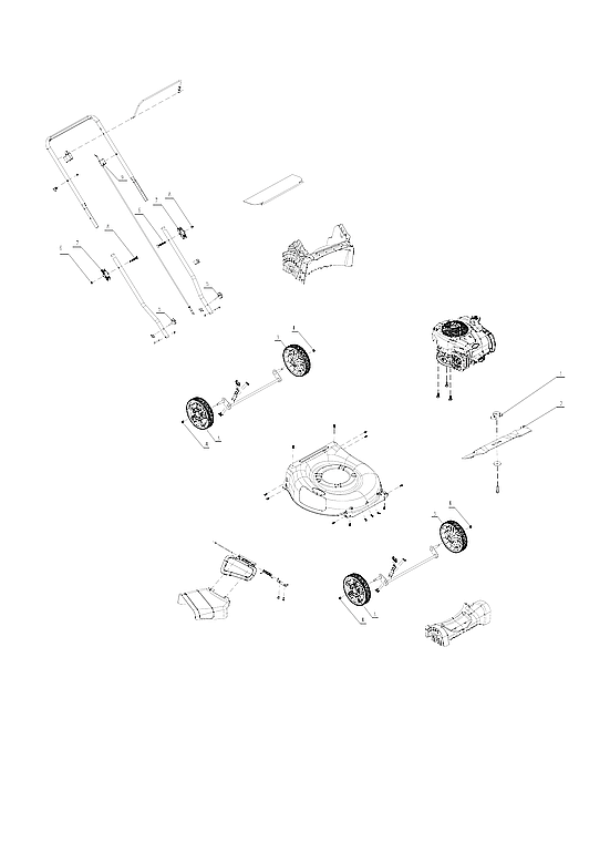 Senix LSPG-M3 lawn mower diagram