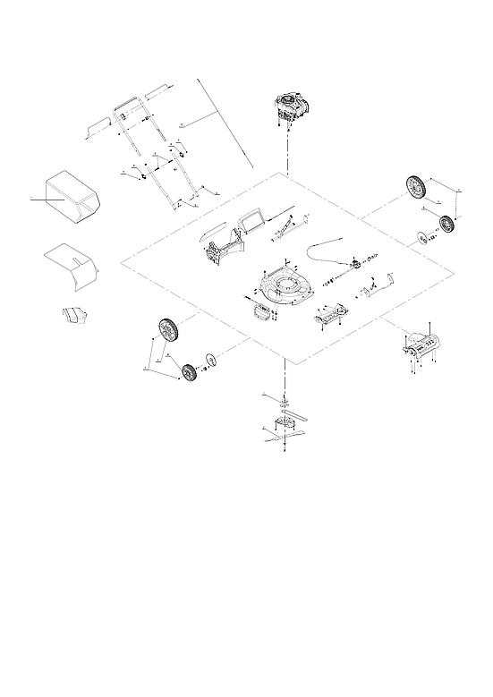 Senix LSSG-M1 lawn mower diagram