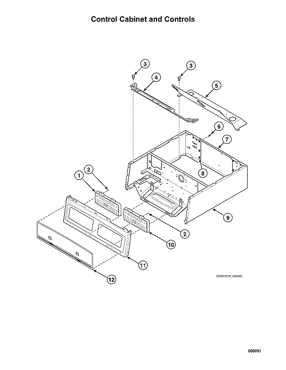 Speed Queen ATEE9ASP175TW01 control cabinet/controls diagram