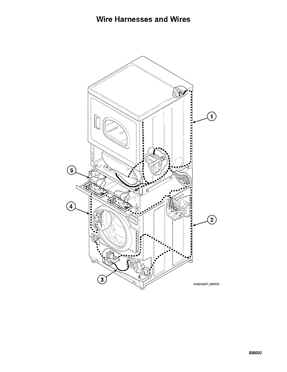 Speed Queen ATEE9ASP175TW01 wire harnesses/wires diagram