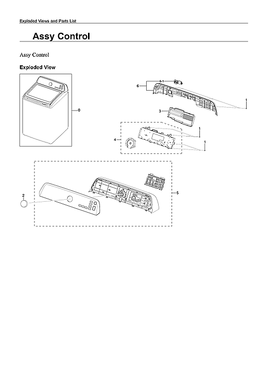 Samsung WA44A3405AV/A4-00 control assy diagram