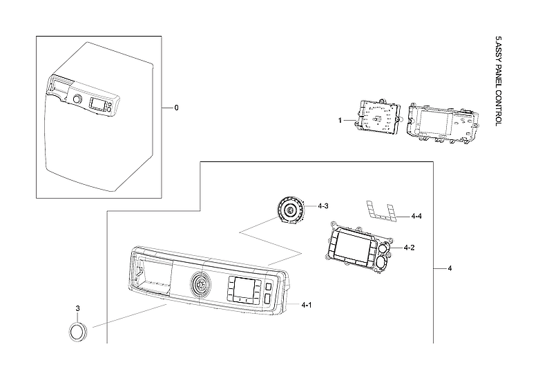 Samsung WF56H9100AV/A2-00 control panel assy diagram