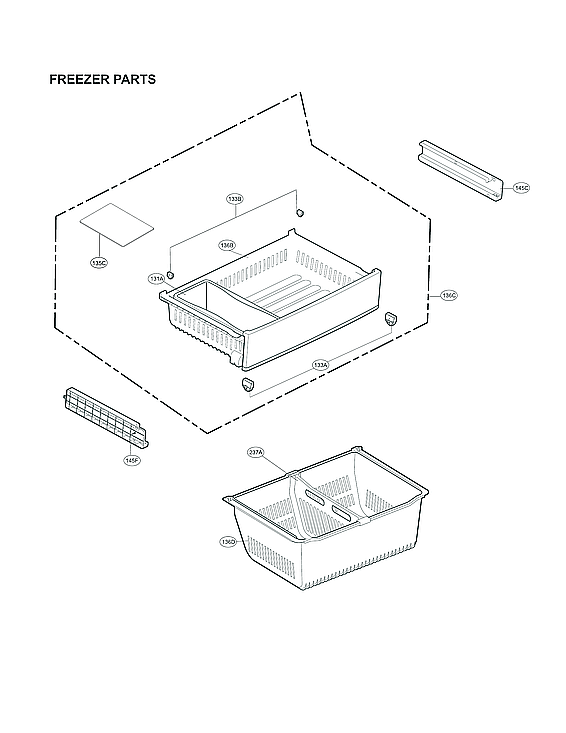 LG LRFXS2513S/00 freezer parts diagram