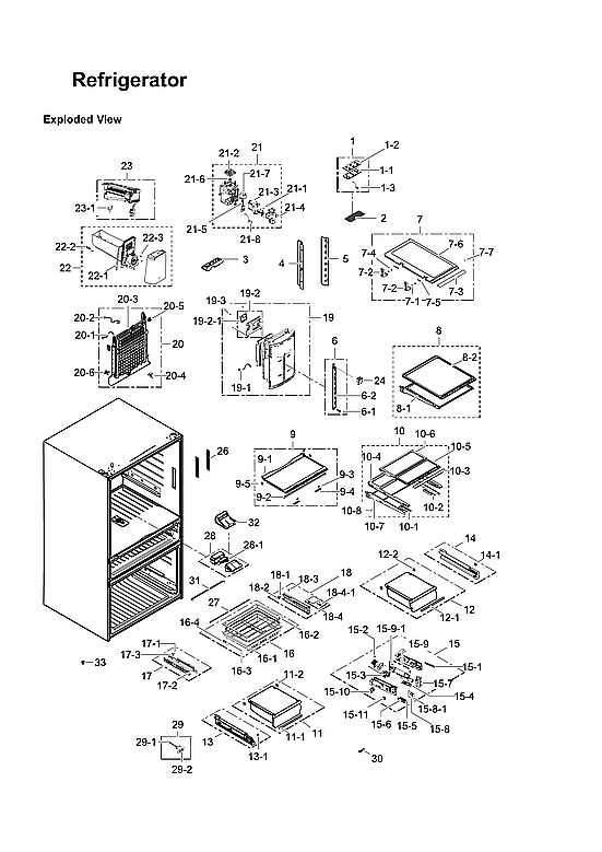 Samsung RF31FMEDBSR/AA-00 refrigerator parts diagram