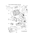 Kenmore Elite 79691782710 drum & motor assy: gas type diagram