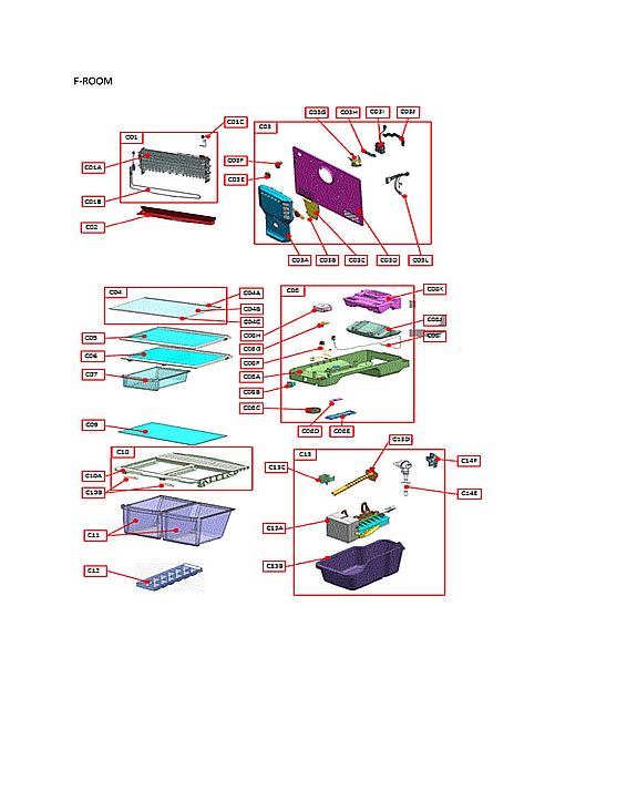 Kenmore 11170492220 f-room parts diagram
