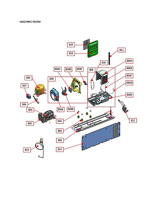 Kenmore 11170762220 machine room parts diagram
