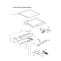 LG DLHC1455V/00 control panel & top plate assy diagram