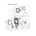 LG DLHC1455V/00 cabinet cover & door assy diagram