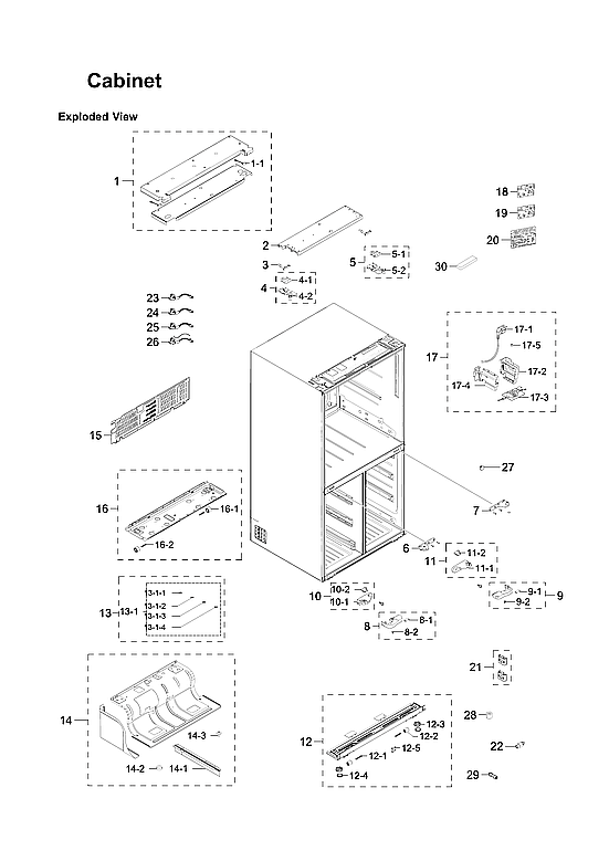 Samsung RF24J9960S4/AA-06 cabinet parts diagram