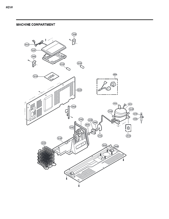 LG LSXS26326B/01 machine compartment parts diagram