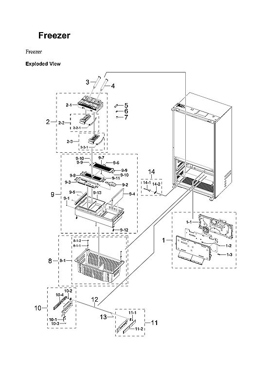 Samsung RF24BB69006M/AA-00 freezer parts diagram