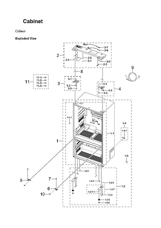Samsung RF24BB69006M/AA-00 cabinet parts diagram