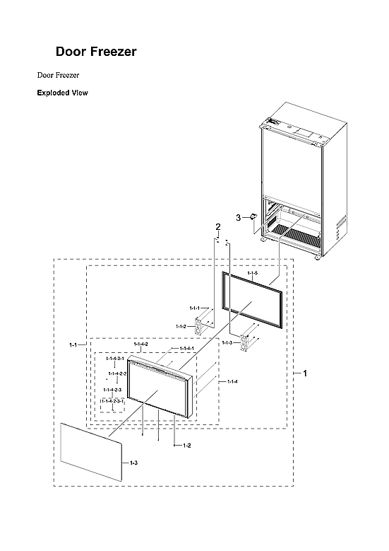 Samsung RF24BB69006M/AA-00 freezer door parts diagram