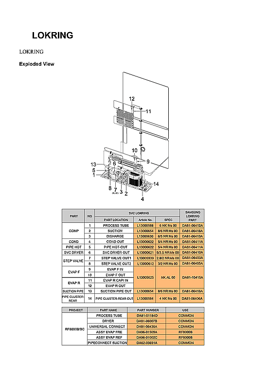 Samsung RF29BB8900AW/AA-00 lokring parts diagram