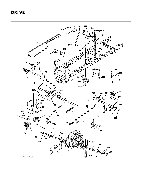 Husqvarna 96043032900 drive diagram