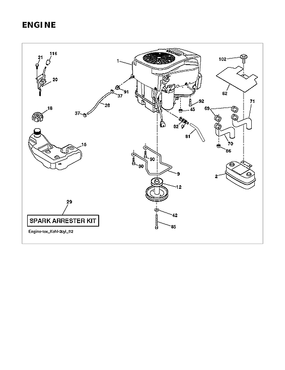 Husqvarna 96043032900 engine diagram