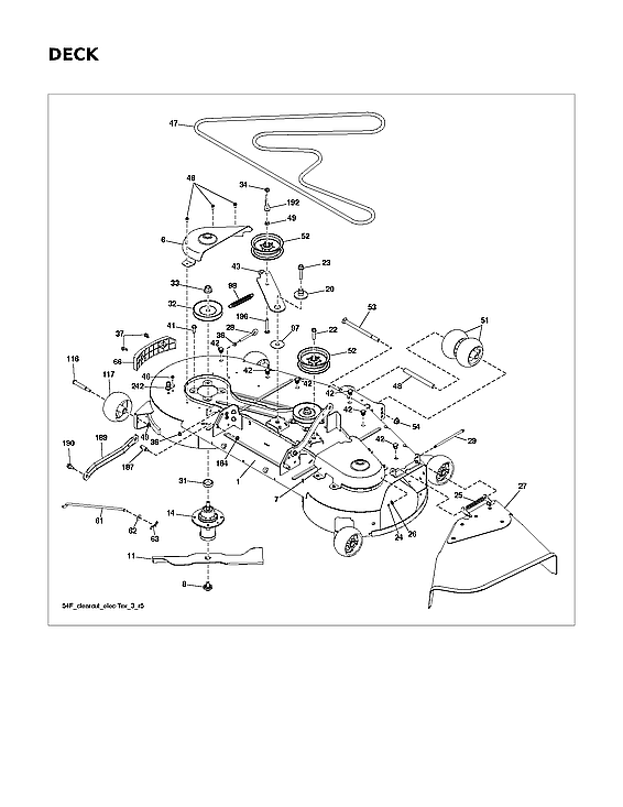 Husqvarna 96043032100 deck diagram