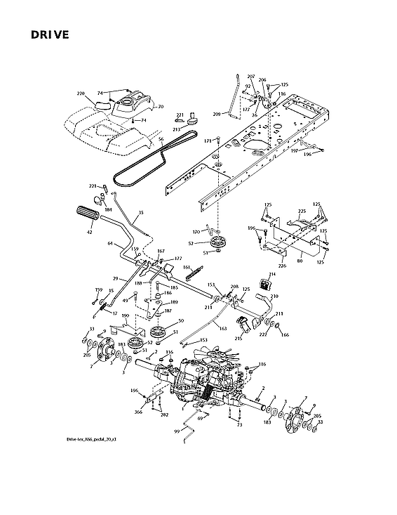 Husqvarna 96043032100 drive diagram