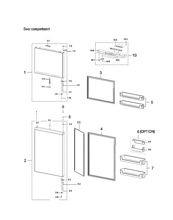 Samsung RT21M6215SR/AA-02 door compartment diagram