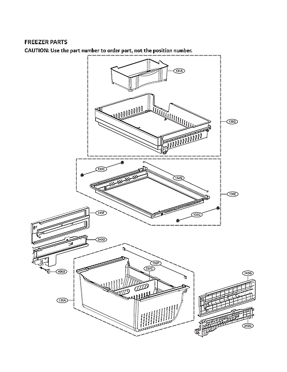 LG SKSFD3613S/00 freezer parts diagram