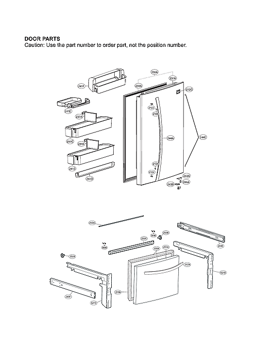 LG LDC24370ST/00 door parts diagram
