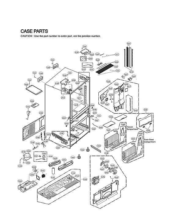 LG LMXS30756S/00 case parts diagram