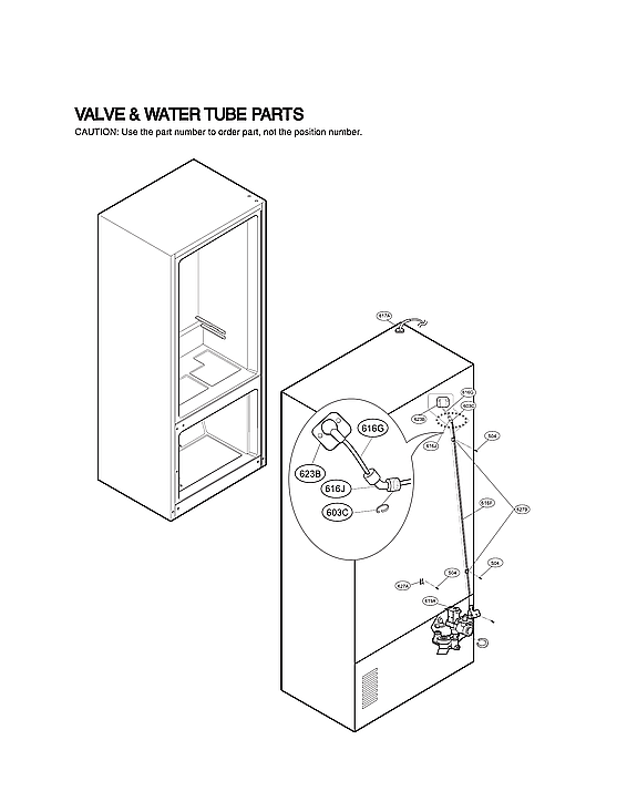 LG LMXS30756S/00 valve & water tube parts diagram