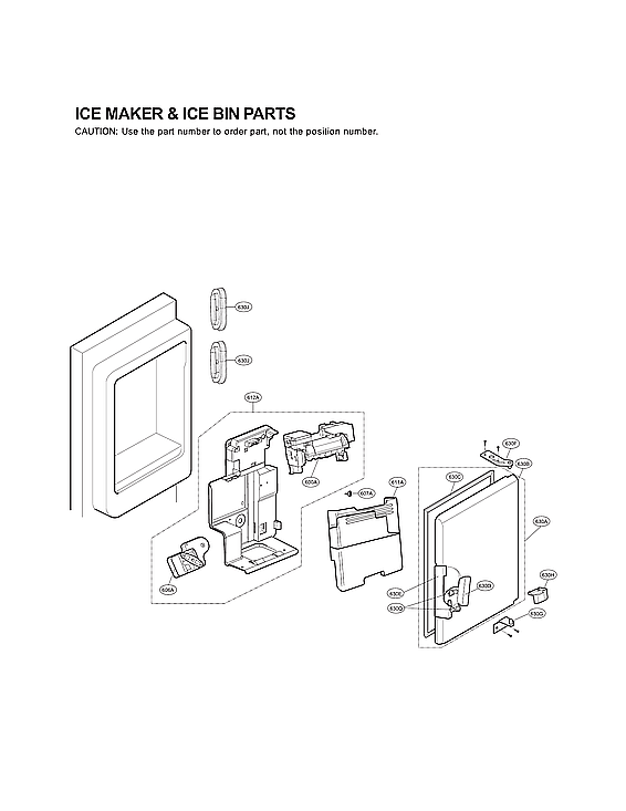 LG LMXS30756S/00 ice maker & ice bin parts diagram