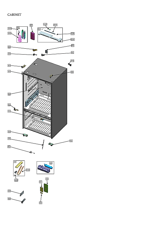 Kenmore Elite 11173315020 cabinet diagram