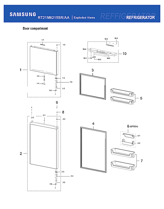Samsung RT21M6215SR/AA-08 door compartment diagram
