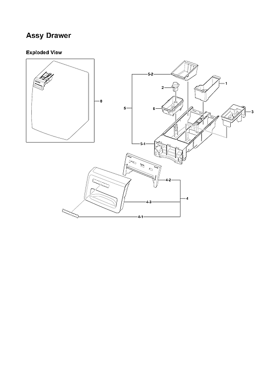Samsung WF331ANR/XAA-02 drawer assy diagram