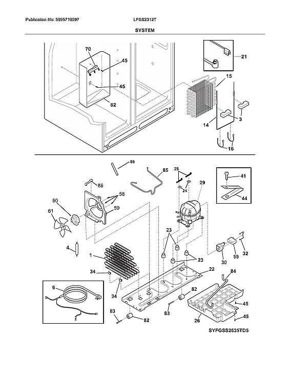 Frigidaire LFSS2312TE3 system diagram