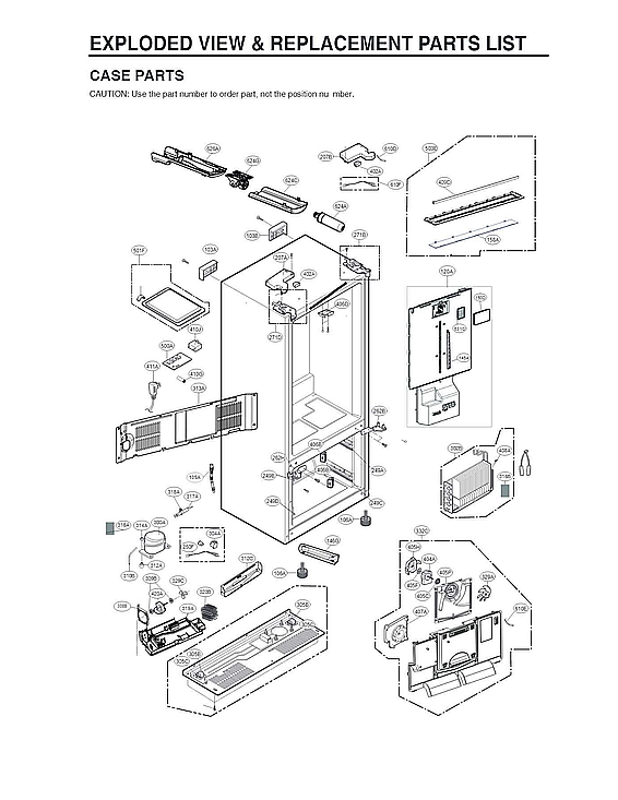Kenmore 79572597712 case parts diagram