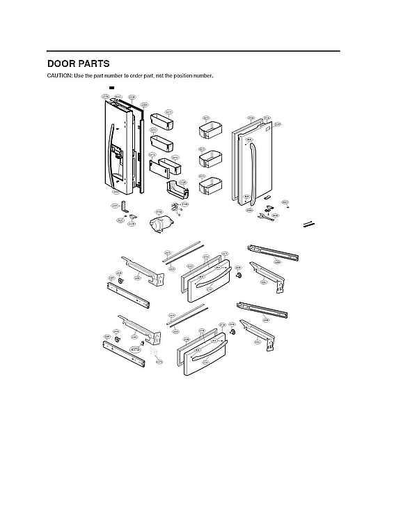 Kenmore 79572597712 door parts diagram