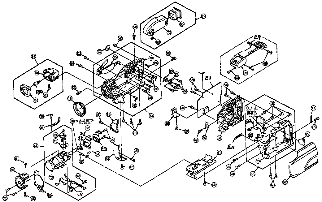 Panasonic PVIQ403K replacement parts diagram