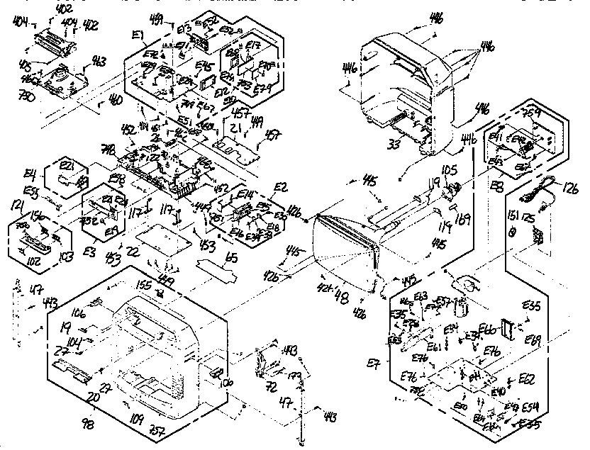 Panasonic PV-M2043 replacement parts diagram